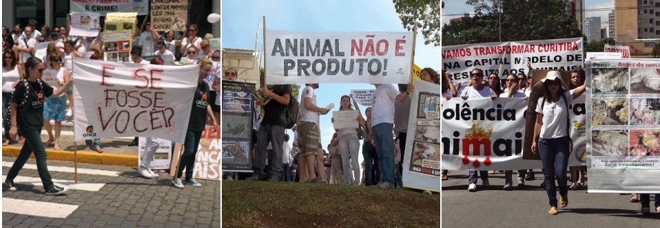 Onca participa da manifestação “Crueldade Nunca Mais”